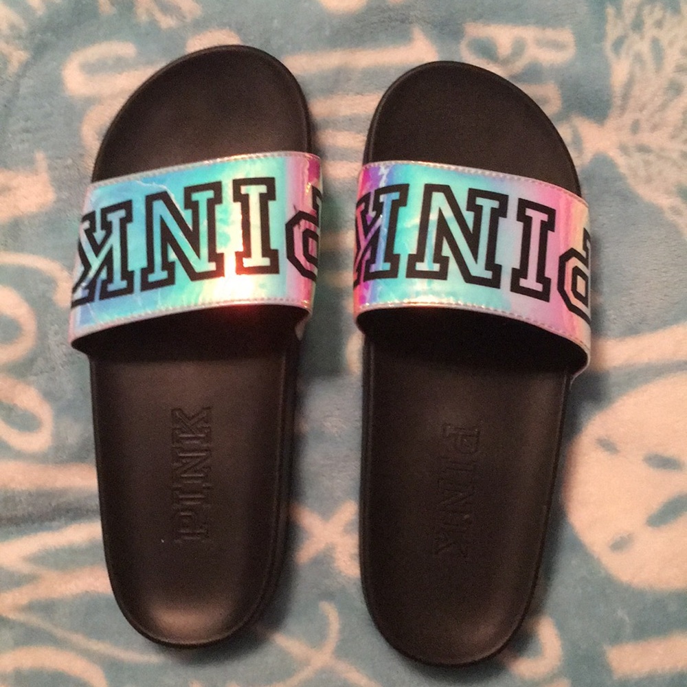 PINK slide on sandals! Super cute! New with tags!